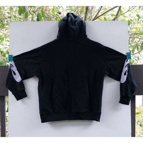 Vintage John Galt Sweatshirt‎ Flame Hoodie Pullover Black Size M - Picture 8 of 8